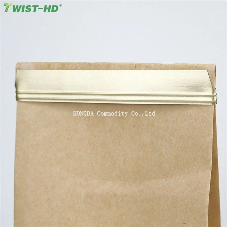 Adhesive Kraft Paper Tin Ties For Baking Paper Bag