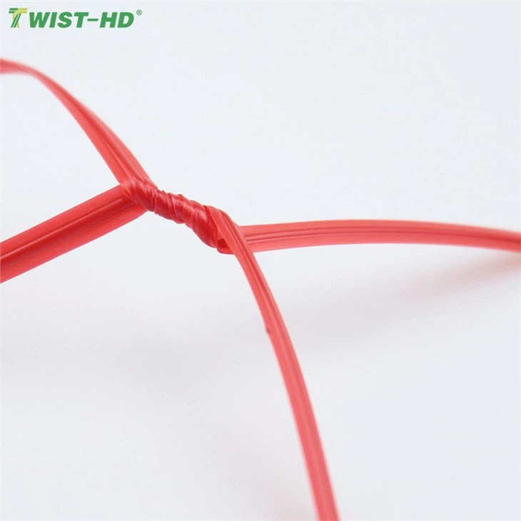 Accept Customization Red White Plastic Twist Ties Without Inner Core